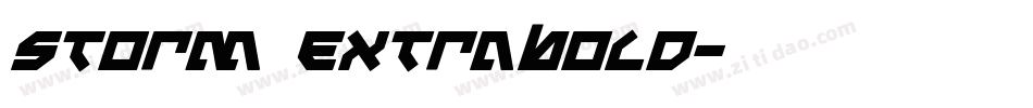 storm ExtraBold字体转换